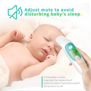 measuring baby temperature with mute mode