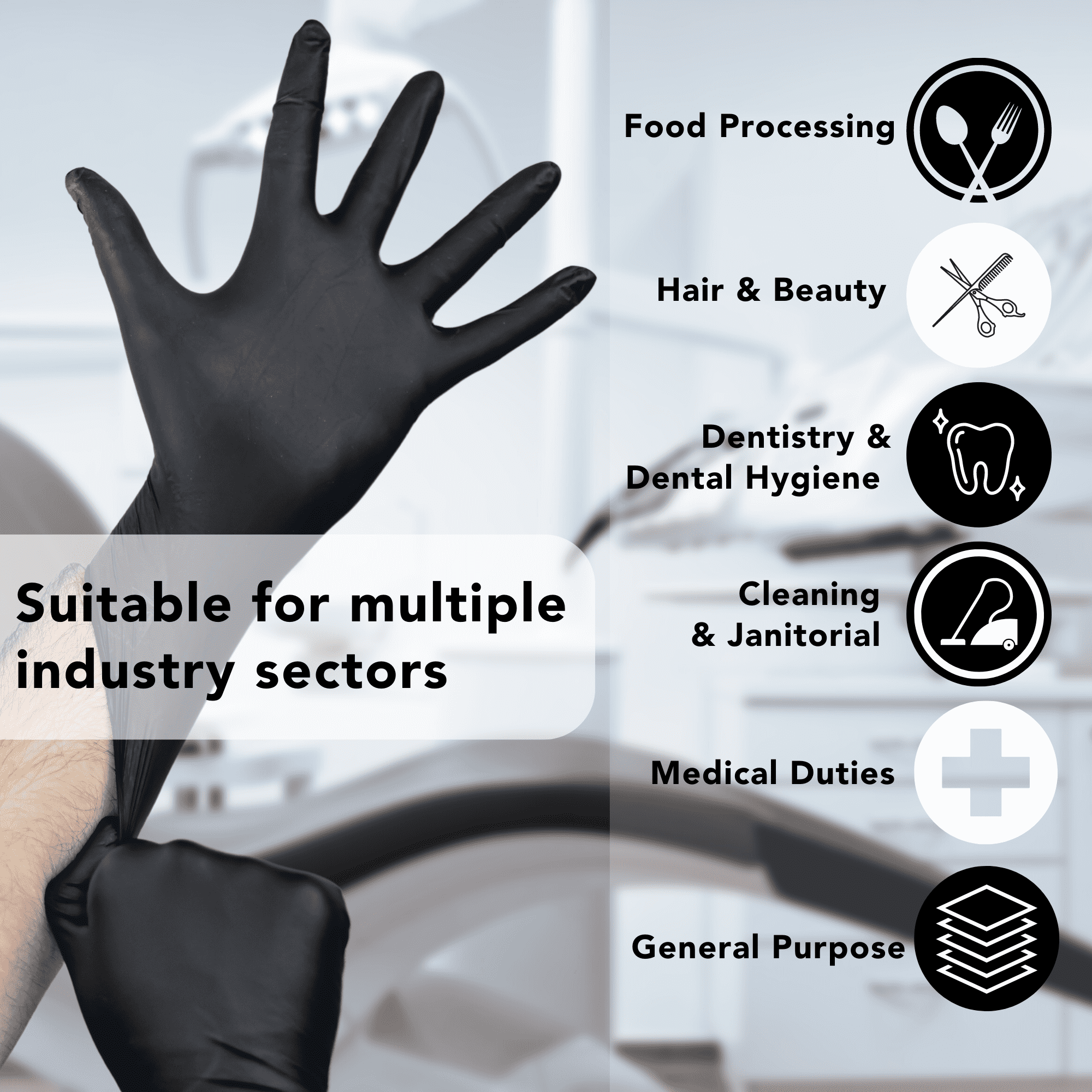 Multipurpose nitrile gloves